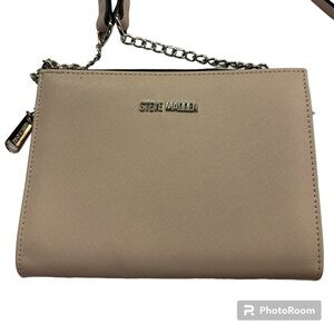 Steve Madden Salmon Beige Pink Crossbody Purse Black Interior